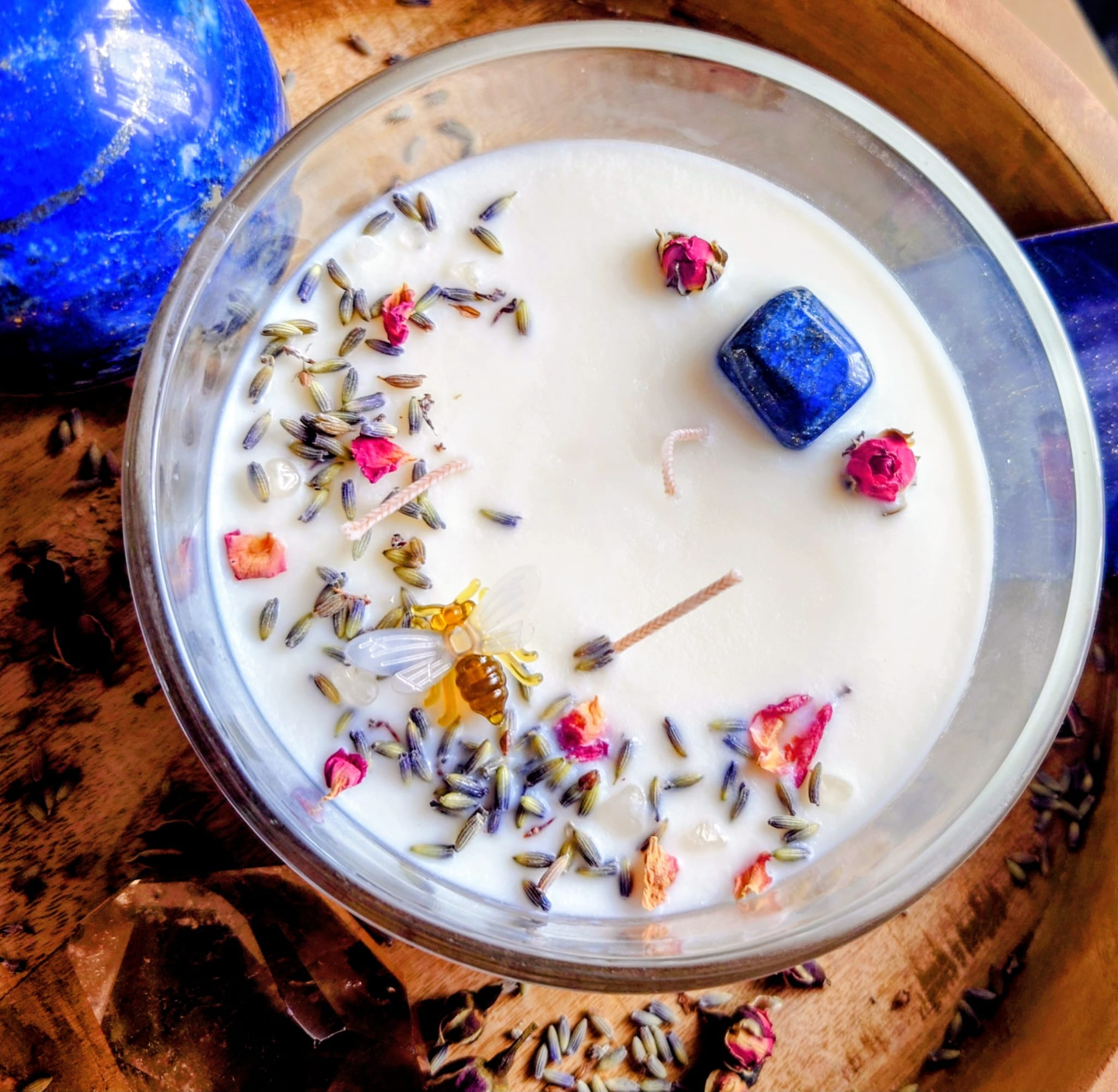 "Sacred Wisdom" | Frankincense, Rosemary & Lapis Lazuli | Clarity, Intuition & Spiritual Connection | 55cl Three-Wick Candle